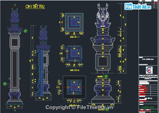 CAD NHÀ THỜ HỌ,nhà thờ họ,nhà thờ họ đào,Nhà thờ 7.2x14.7m